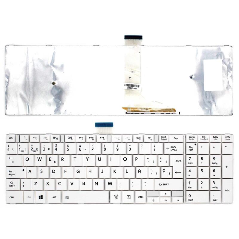 Teclado Para Portátil Toshiba Satellite C50-A C50d-A Blanco
