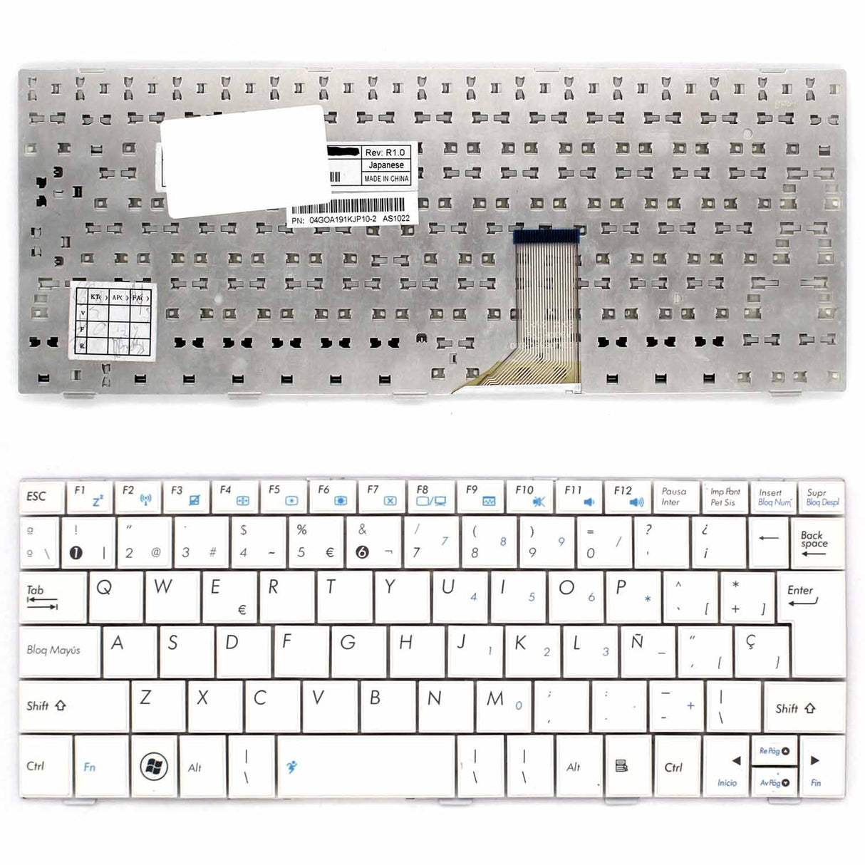Teclado Para Portátil Asus Eee Pc 1001Ha 1008Ha 1005Ha-B 1005Hab Epc
