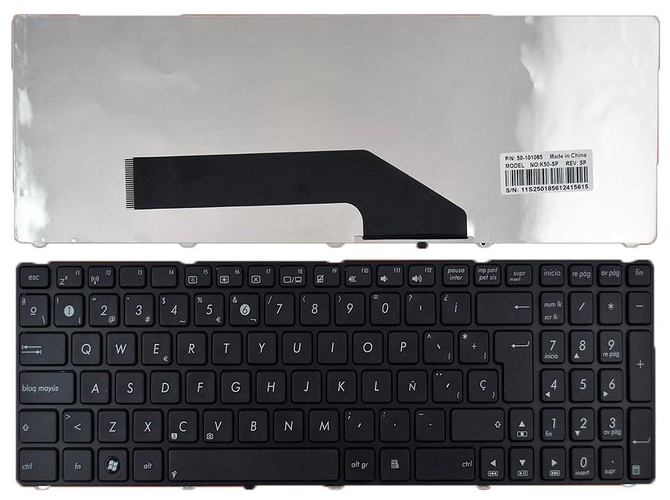 Teclado Para Portátil Asus K50 K50A Con Marco Negro Mate