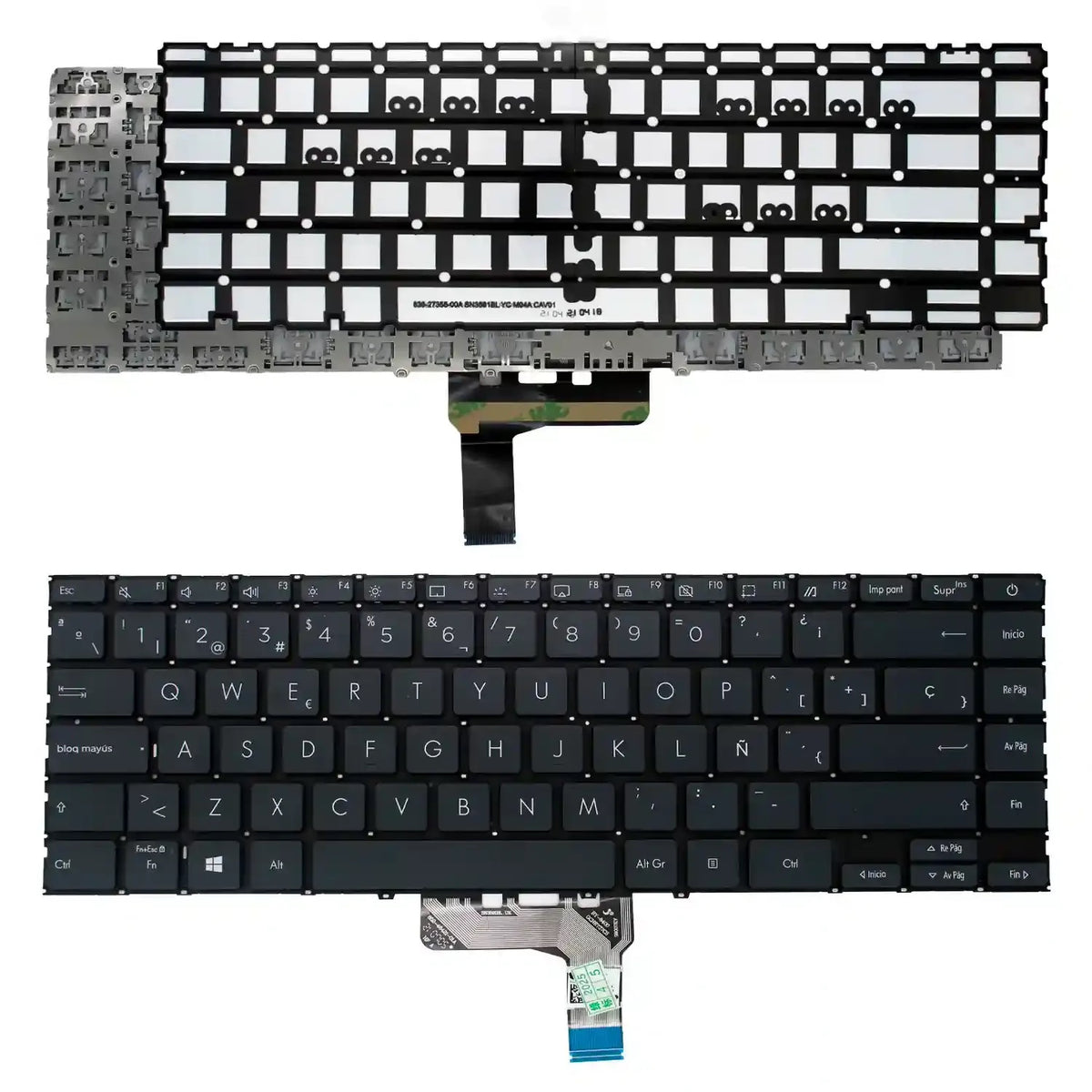 Teclado Para Portátil Asus Zenbook 14 Ux425Ua Negro Retroiluminado