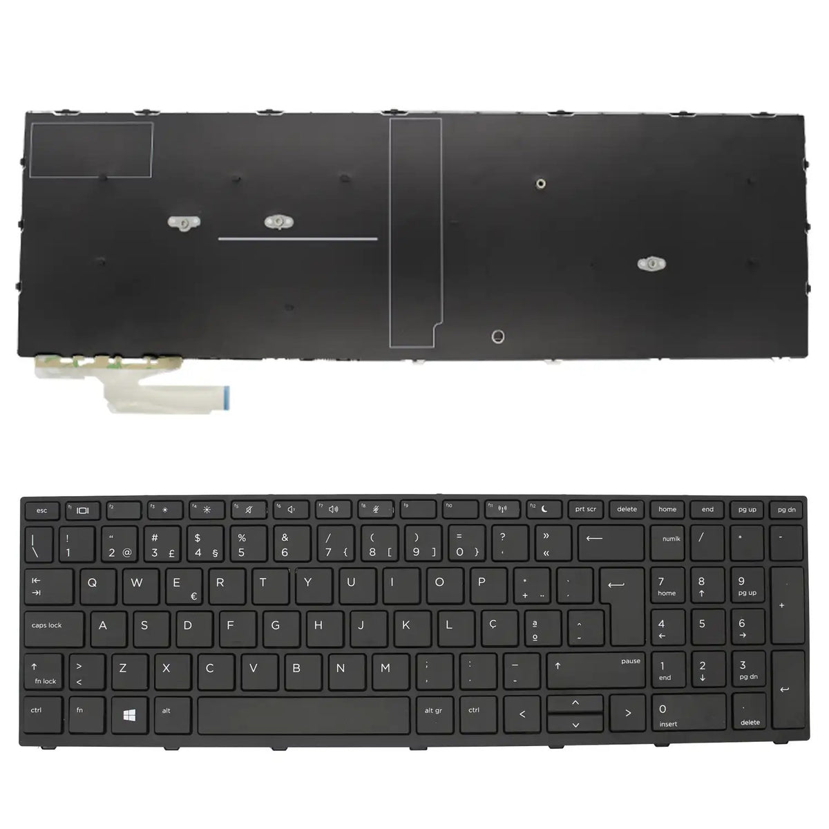 Teclado Para Portátil Hp Probook 450 G5 455 G5 470 G5 L00741-071 Negro Con Marco Portugués
