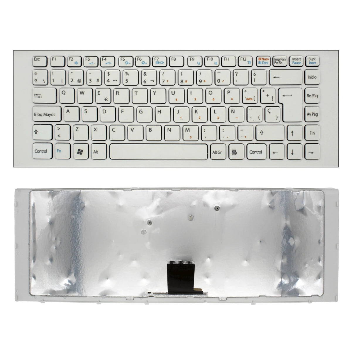 Teclado Para Portátil Sony Vaio Vpc-Eg Blanco