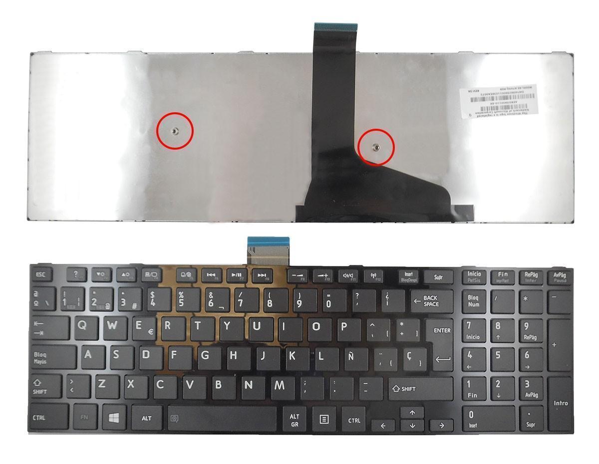Teclado Para Portátil Toshiba Satellite S50 Negro Con Marco Brillante