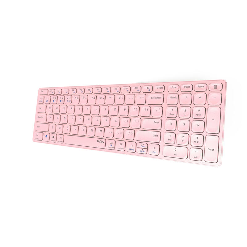 Teclado Rapoo Wireless Y Bluetooth E9700m Portugues 2.4ghz Bt 3.0 5.0 DiseãO Ultrafino Bateria