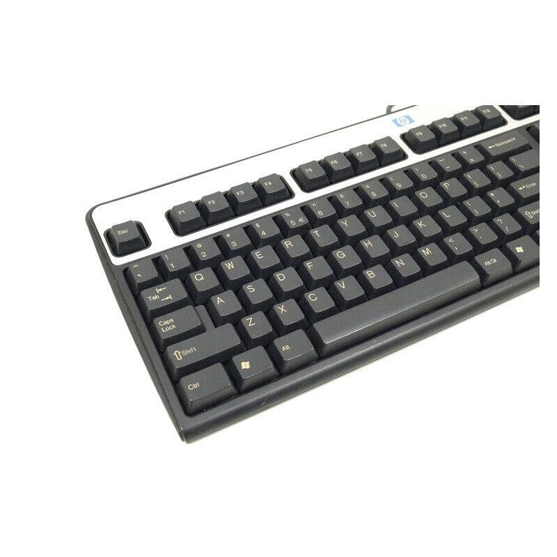 Teclado Reacondicionado Hp Sk-2885 / Ku0316 Español (Qwerty) Negro/Plata Con Cable Usb 1 Año De Garantia