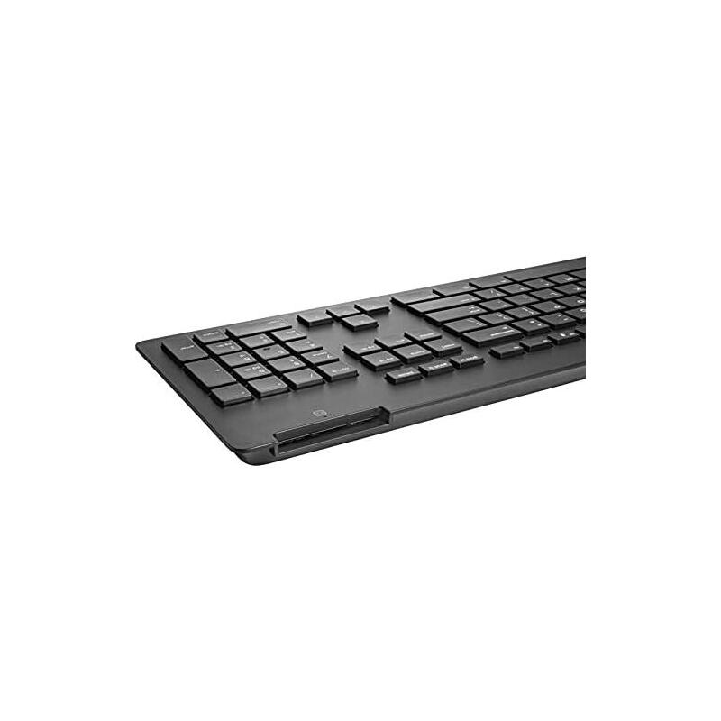 Teclado Reacondicionado Hp Tpc-5001k Slim Smartcard Español (Qwerty) Negro Con Cable Usb 1 Año De Garantia