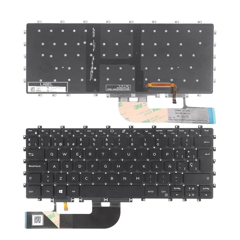 Teclado Retroiluminado Para Portátil Dell 9575 Xps 15 9575 Precision 5530 2 In 1 Negro