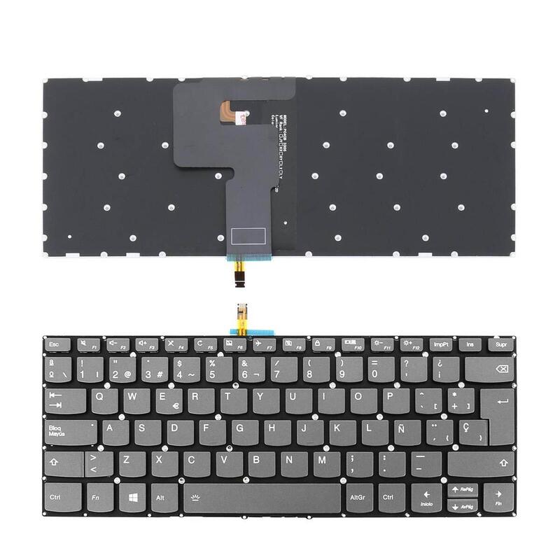 Teclado Retroiluminado Para Portátil Lenovo Ideapad 330-14ikb Gris Sin Marco