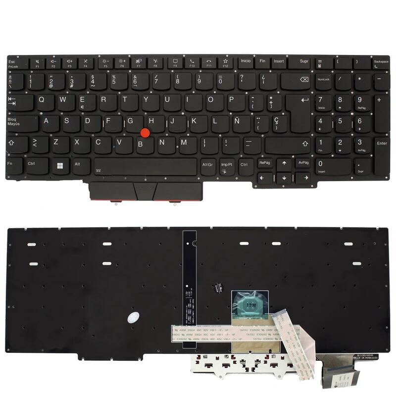 Teclado Retroiluminado Para Portátil Lenovo Thinkpad E15 2020 Negro