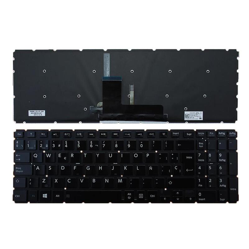 Teclado Retroiluminado Para Portátil Toshiba Satellite L50-B Brillante Sin Marco
