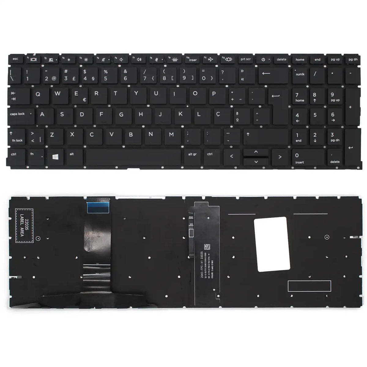 Teclado Retroiluminado Para Portátil Hp Probook 450 G8 455 G8 455R G8 650 G8 En Portugues