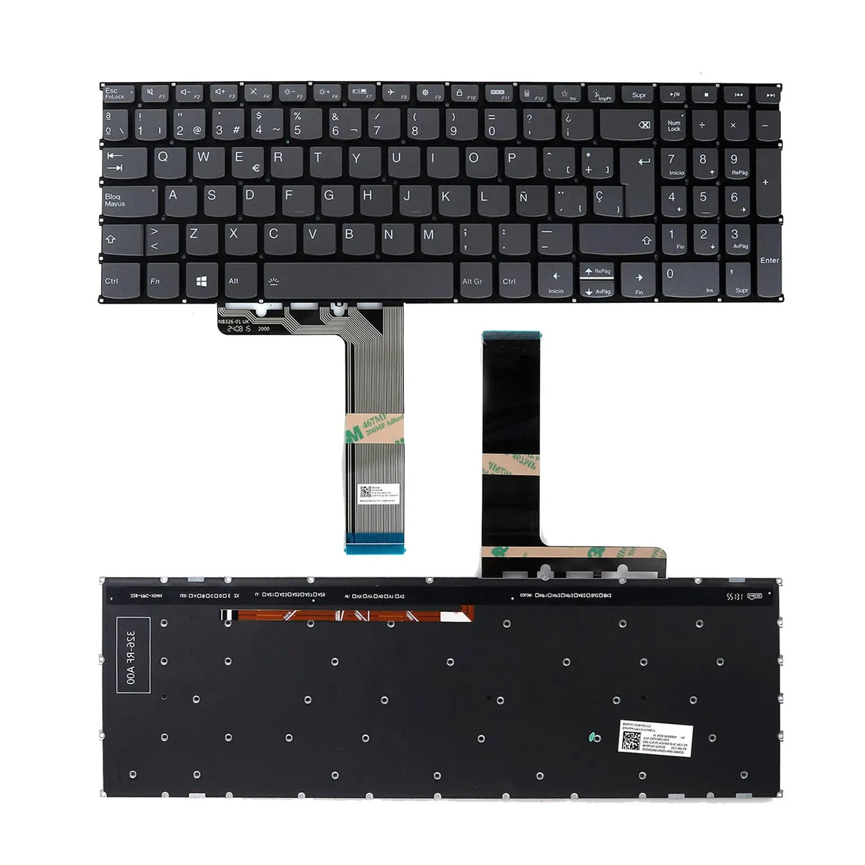 Teclado Retroiluminado Para Portátil Lenovo Ideapad V15 G2-Itl Series