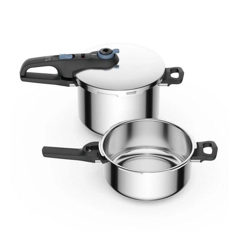 Tefal Secure Trendy Olla A Presión 4l + 6l + Cesta P2584301