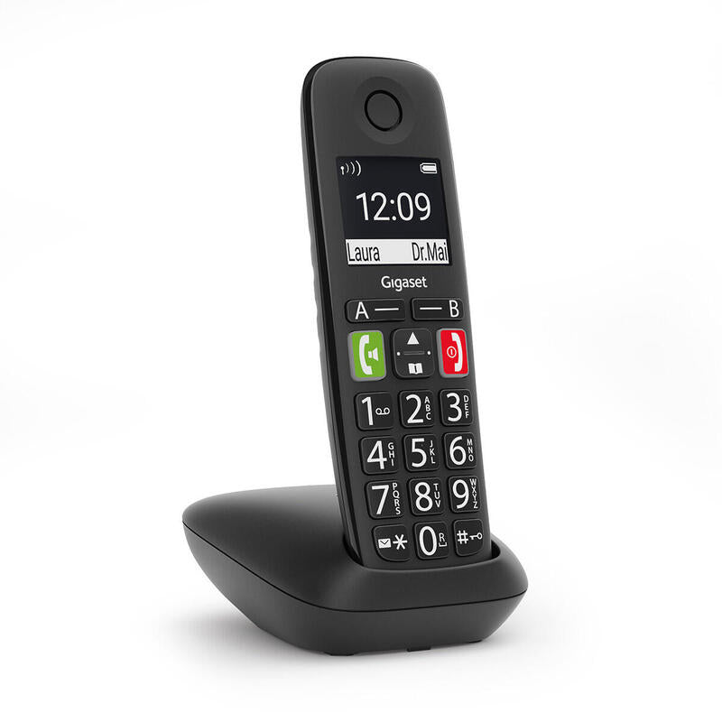 Teléfono Gigaset E290a Dect/Analógico Identificador De Llamadas Negro