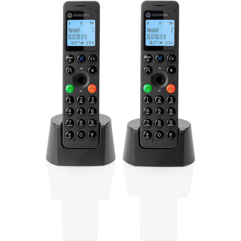 Teléfono Motorola Dot202 Dect Duo Negro