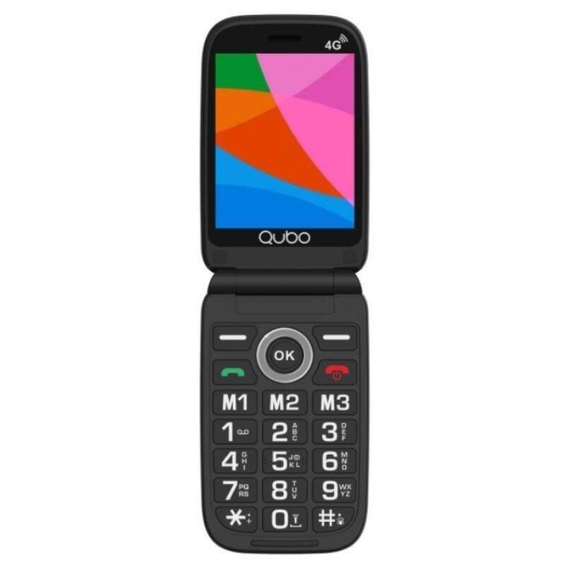 Teléfono Móvil Qubo X-340 4g Para Personas Mayores Negro