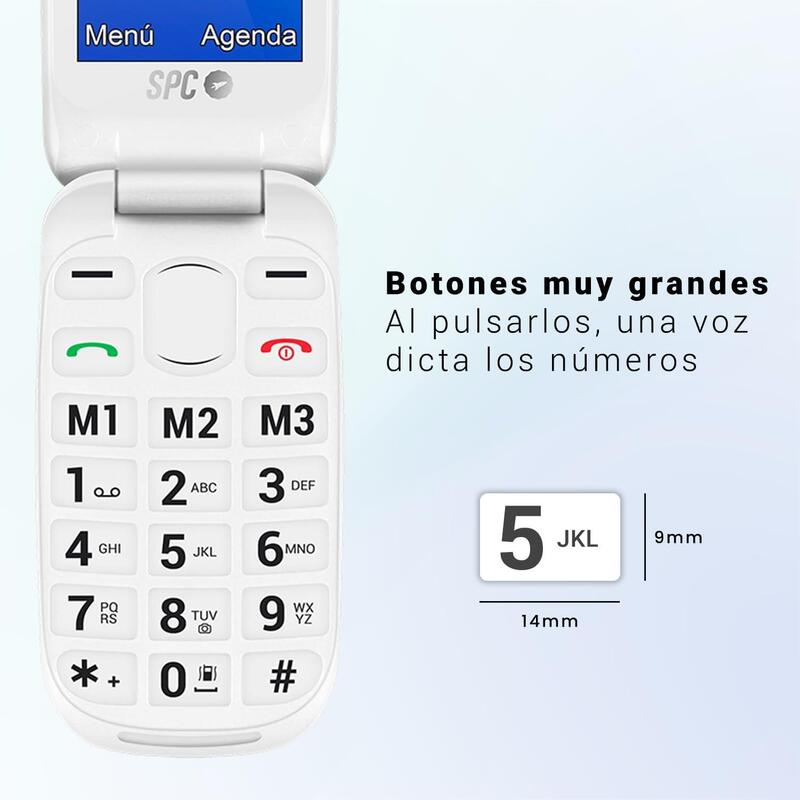 Teléfono Móvil Spc Harmony Para Personas Mayores Blanco