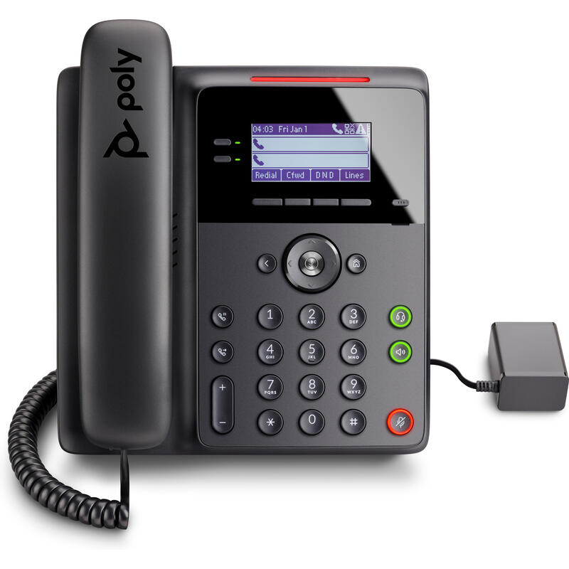 Teléfono Poly Edge B10 Ip Negro 2 Líneas Lcd
