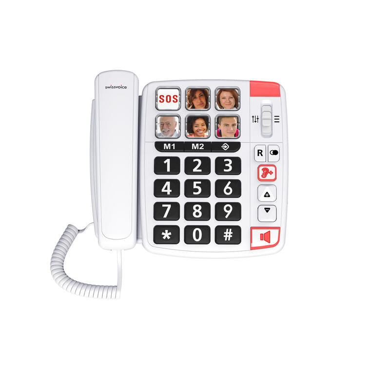 Teléfono Senior Con Cable Xtra1110 Blanco Swissvoice Teléfono Senior Con Cable Swissvoice Xtra1110 Blanco