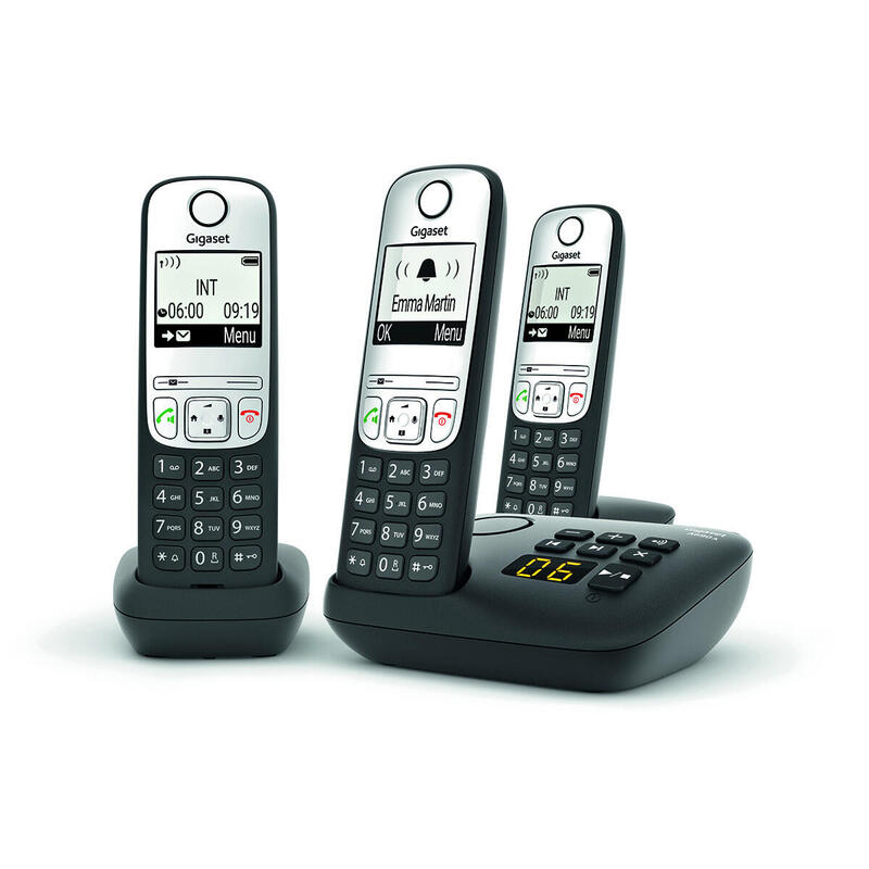 Telefonos Gigaset As690a Trio Negro Int.