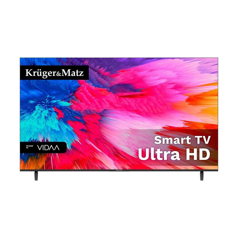 Televisor Inteligente Uhd Wi-Fi Krüger&Matz Km0255uhd-V3 De 139 Cm (55") Con Wi-Fi, Color Negro.