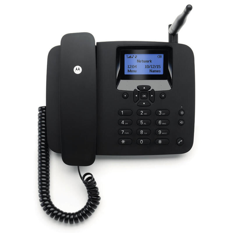 Telf. Con Cable Digital Motorola Fw200l Negro Gsm Banda Cuádruple/Autonomia 8h/Solo Uso Tarjeta 107fw200l