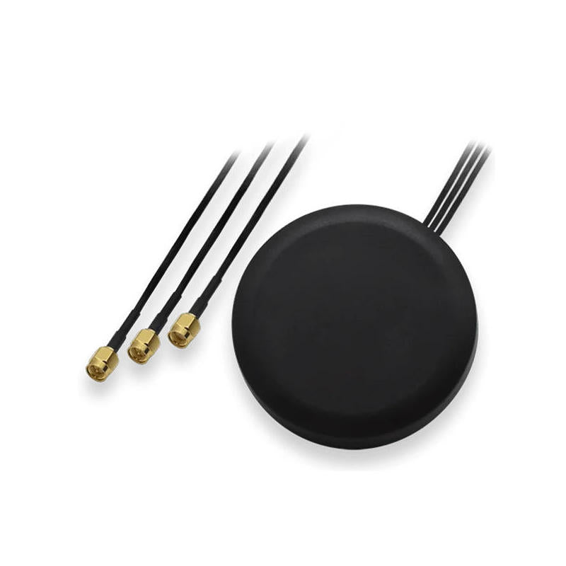 Teltonika Combo Siso Mobile/Gnss/Wi-Fi Antena Sma De Techo Negra, Antena Combinada Para Comunicaciones Móviles, Wi-Fi Y Gnss (Gps) Pr1kcs28