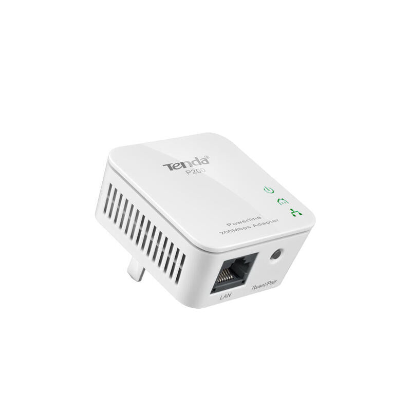 Tenda Plc/Powerline P200 Hasta 200mbps 300m Boton De Seguridad Plug And Play Pack 2 Uds