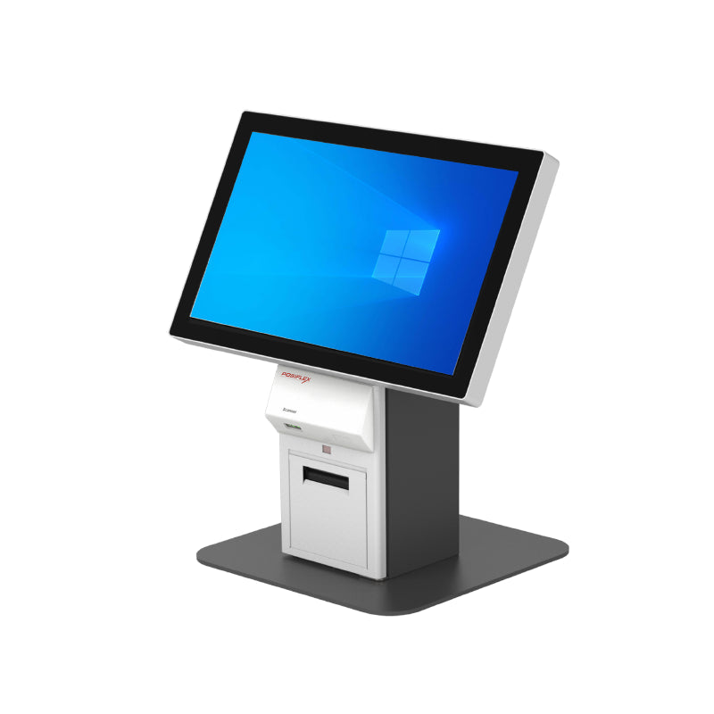 Terminal Kiosko Ek Series, 15.6, Intel I3, Windows 10 Iot, 4gb Ram, 128gb Rom, Impresora 80 Mm, Scanner 2d, Lector Nfc, Wifi, Bluetooth, Sop. Ingenico Y Montaje En Mostrador.