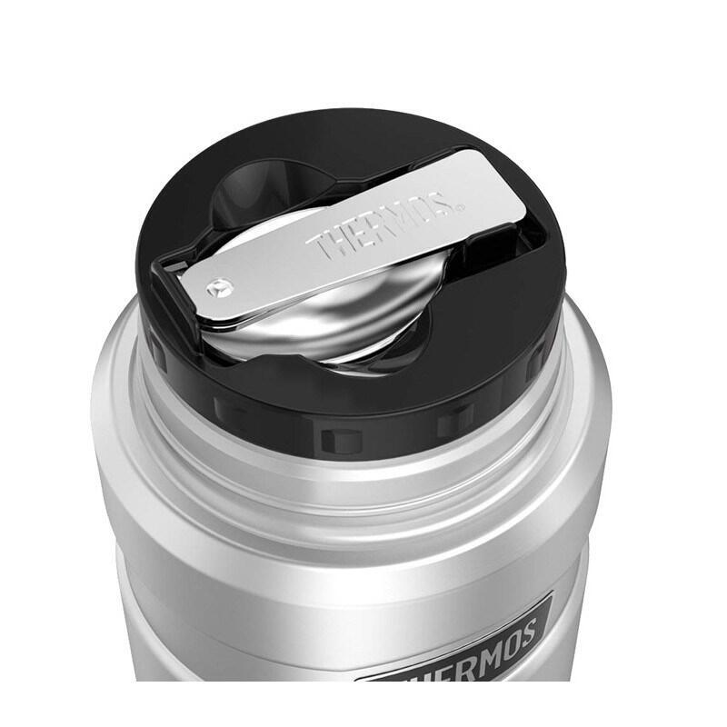 Termo Para Alimentos De 710 Ml Con Cuchara Plegable Y Taza Termo - Verde Militar
