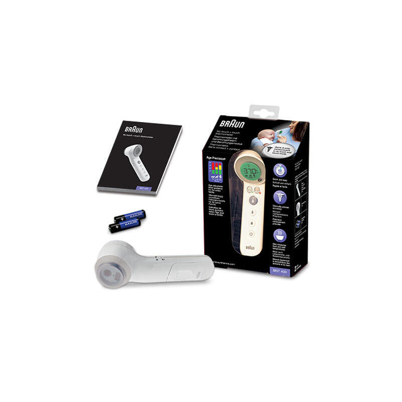 Termometro Corporal Braun Bnt400we Sin Contacto + Frontal Con Age Precision