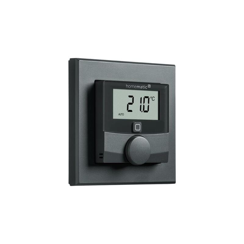 Termostato De Pared Homematic Ip Con Sensor De Humedad (Hmip-Wth-A) (Antracita)