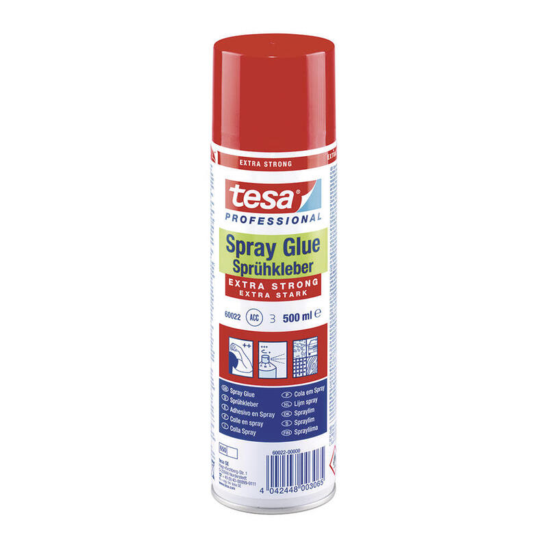 Tesa Professional Sprühkleber Extra Mrong 500ml Farblos