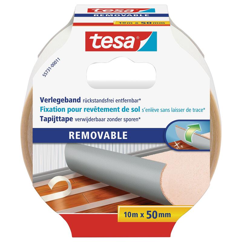 Tesa Verlegeband Rückmandsfrei Entfernbar 10m X 50mm