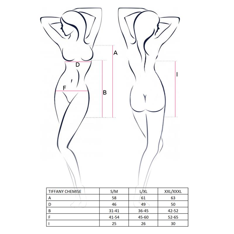 Tiffany Chemise Rojo/Negro Talla (Interno):S/M