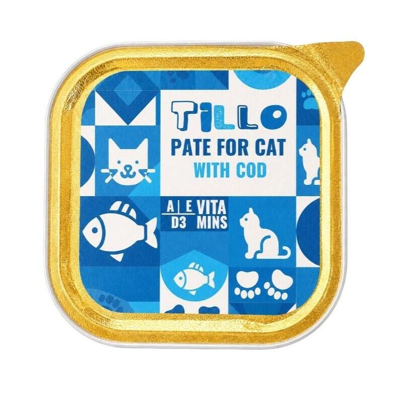 Tillo Pate Cod - Wet Cat Food - 100g