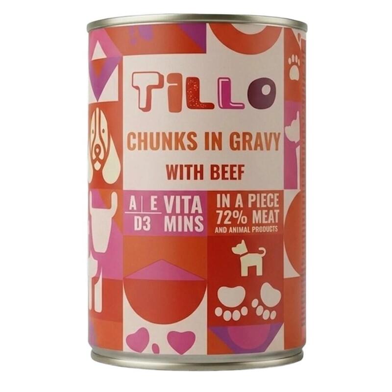 Tillo Trozos En Salsa Z Wolowina Comida Húmeda Para Perros 415g