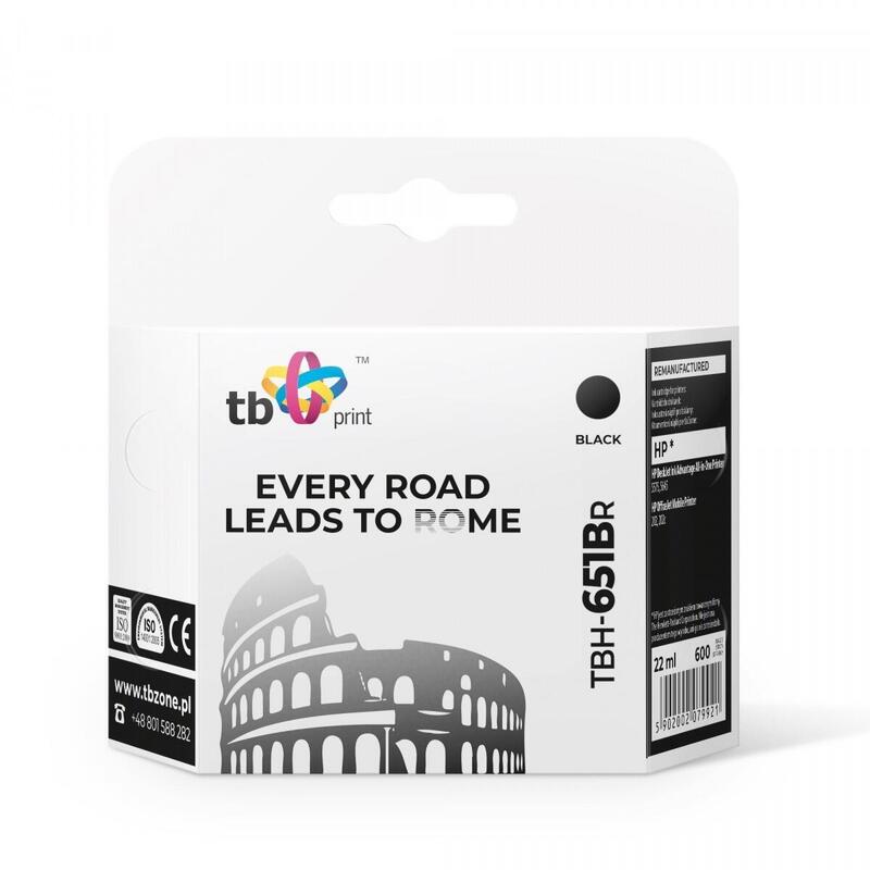 Tinta Compatible Hp Dj 5575 Tbh-651br Bk Reman.