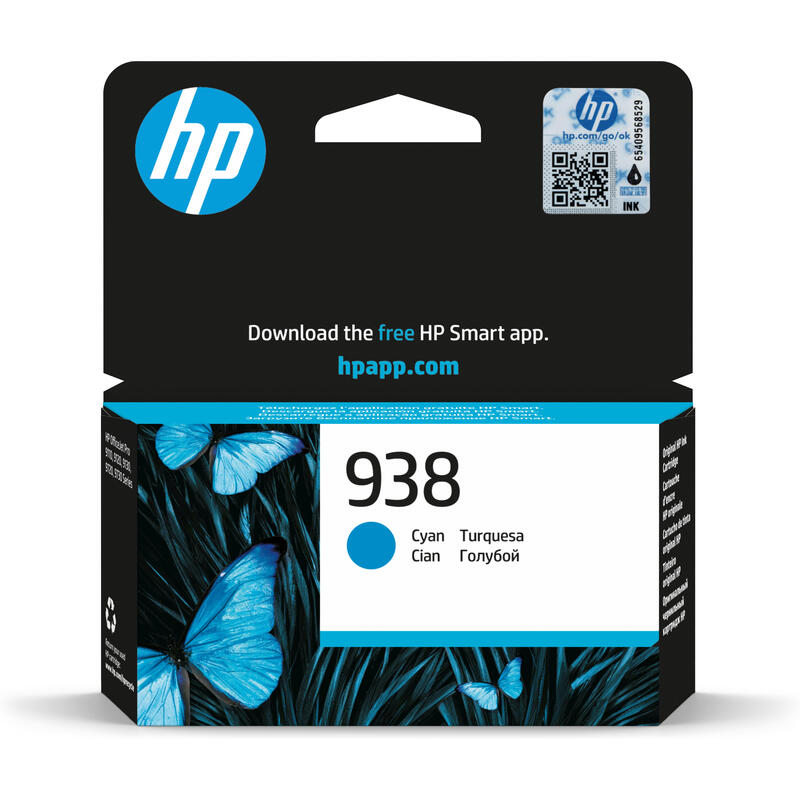 Tinta Hp 4s6x5pe / Hp 938 Cyan