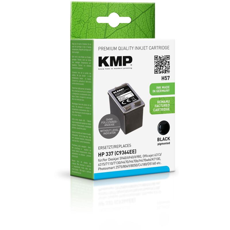 Tinta Kmp Negro Deskjet 5940 6940 6980 Officejet 6313 6315 7110 7130 H470 H470b H470wbt K7100 Photosmart 2575 8049 8050 C4180 D5160 - Nº 337
