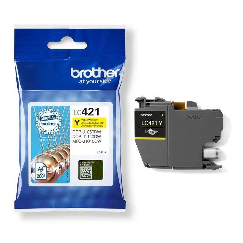 Tinta Original Brother Lc-421y Lc421y Amarillo