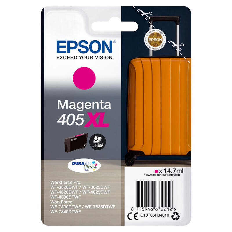 Tinta Original Epson 405 Xl Alta Capacidad Magenta