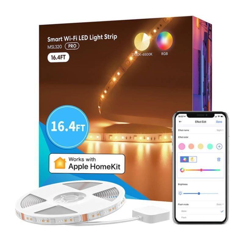 Tira Led Meross Msl320 Rgbww Inteligente