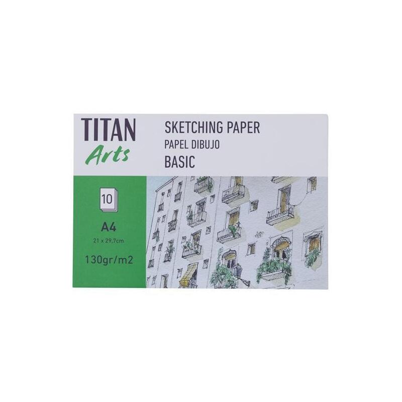 Titan Arts Papel De Dibujo Para Bocetos Basic A4 10h 130gr