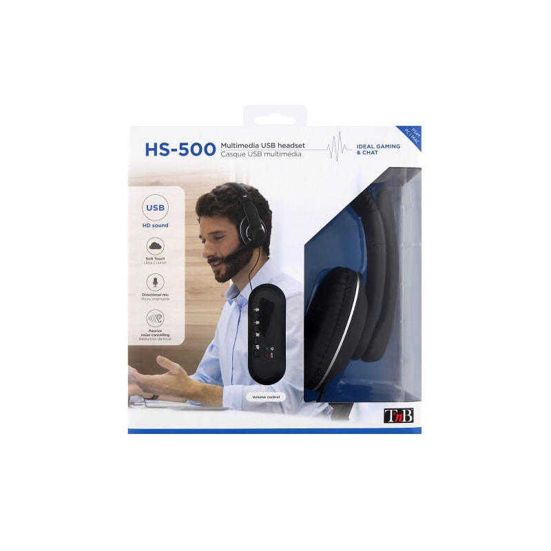 Tnb Microfono De Diadema Con Cable Multimedia Hs-500