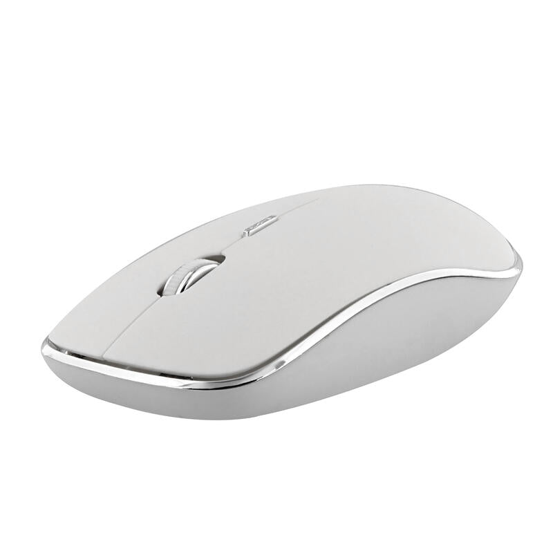 Tnb Rubby - Ratón Óptico Inalámbrico Silencioso 1600 Dpi - Blanco/Plateado