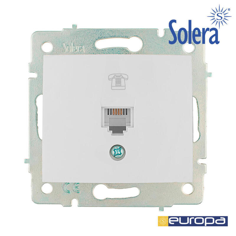 Toma De Telefono Rj11 De Empotrar S.Europa Solera Erp84