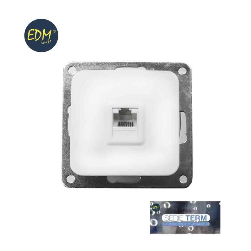 Toma Rj45 Cat6 Empotrar"Serie Term" Blanco 70x30x70mm (Bolsa Blister)