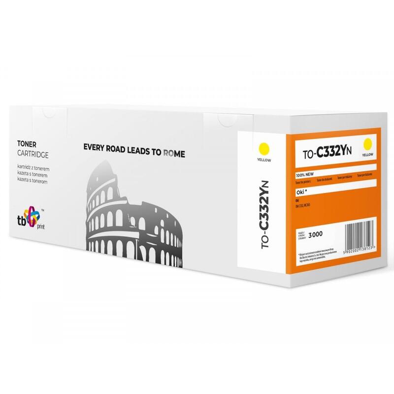 Toner Para Oki C332 To-C332yn Ye 100% New