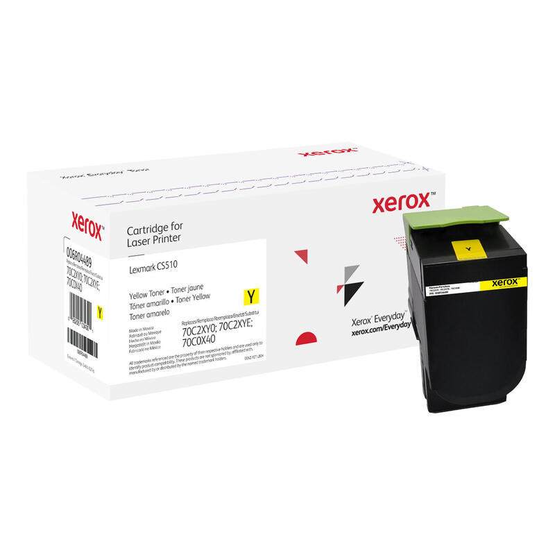 Tóner Xerox 006r04489 Compatible Con Lexmark 70c2xy0 70c2xye 70c0x40 Amarillo